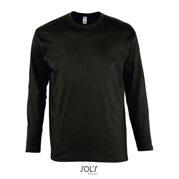 Tshirt manches longues publicitaire homme 150g - MONARCH noir profond